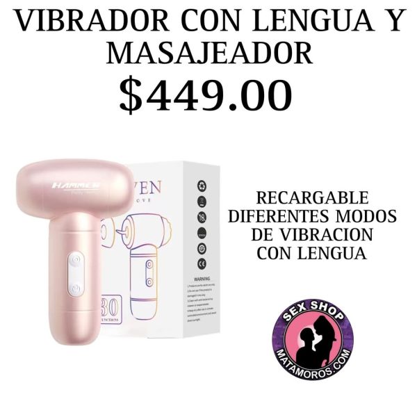 VIBRADOR DE LENGUA Y MASAJEADOR